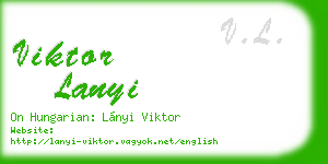 viktor lanyi business card